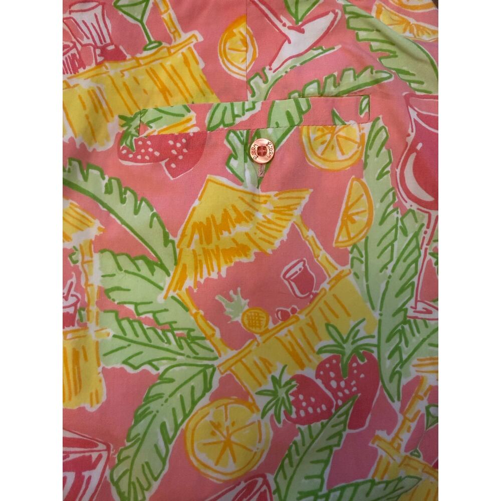 Vintage Lilly Pulitzer Juice Bar Mini Skirt 8 Pink Tiki Beach Preppy White Label - Picture 5 of 6